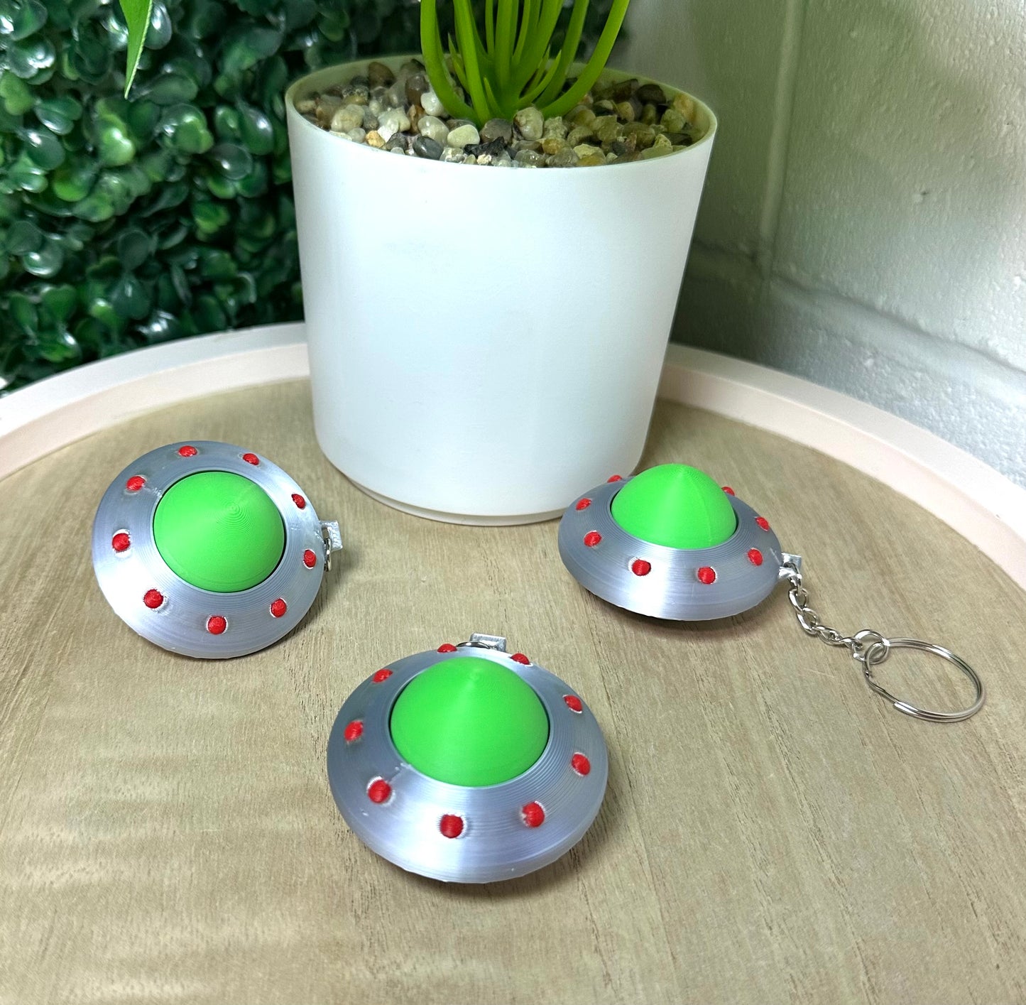 UFO Flying Saucer Alien | Keyboard Fidget | Click Fidget | 3D Printed Clicker