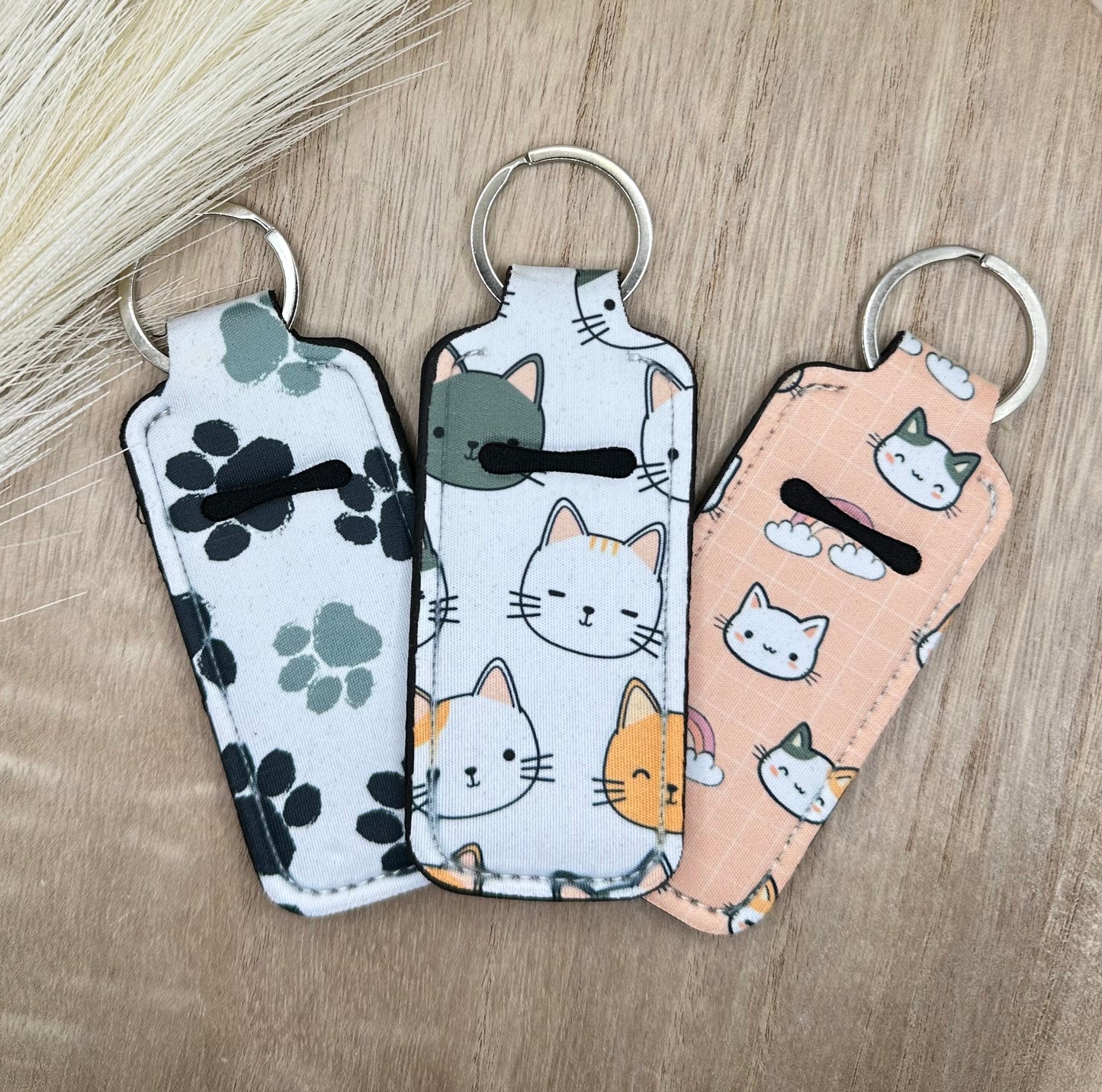 Pets Paws Style Chapstick Holder Lip Balm Sleeve Neoprene