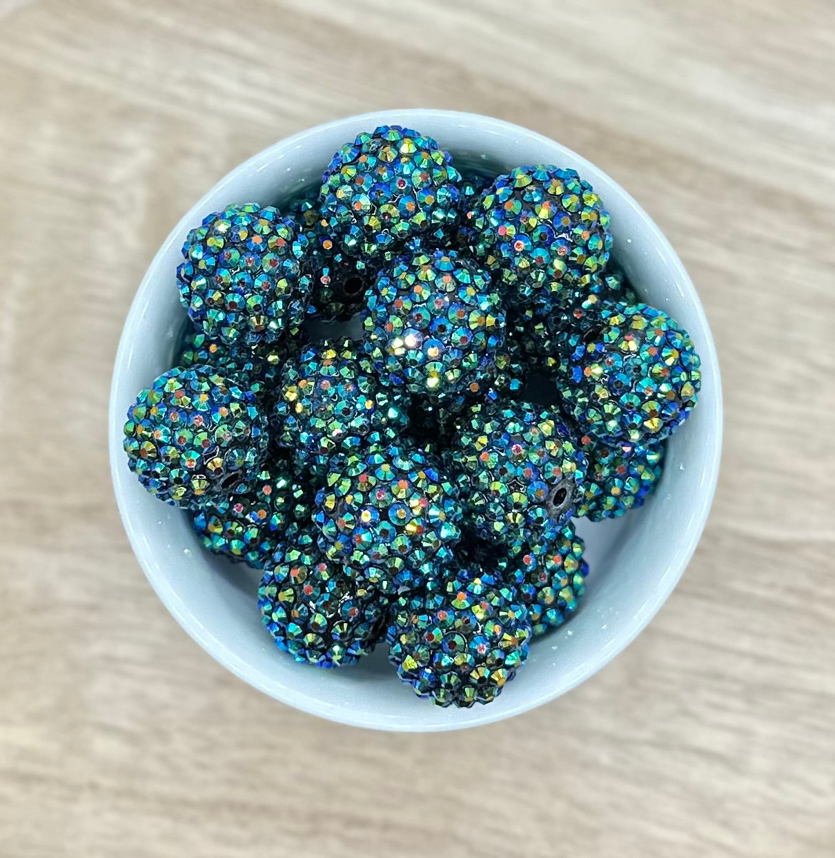 Navy Blue 20mm Rhinestone Acrylic Beads