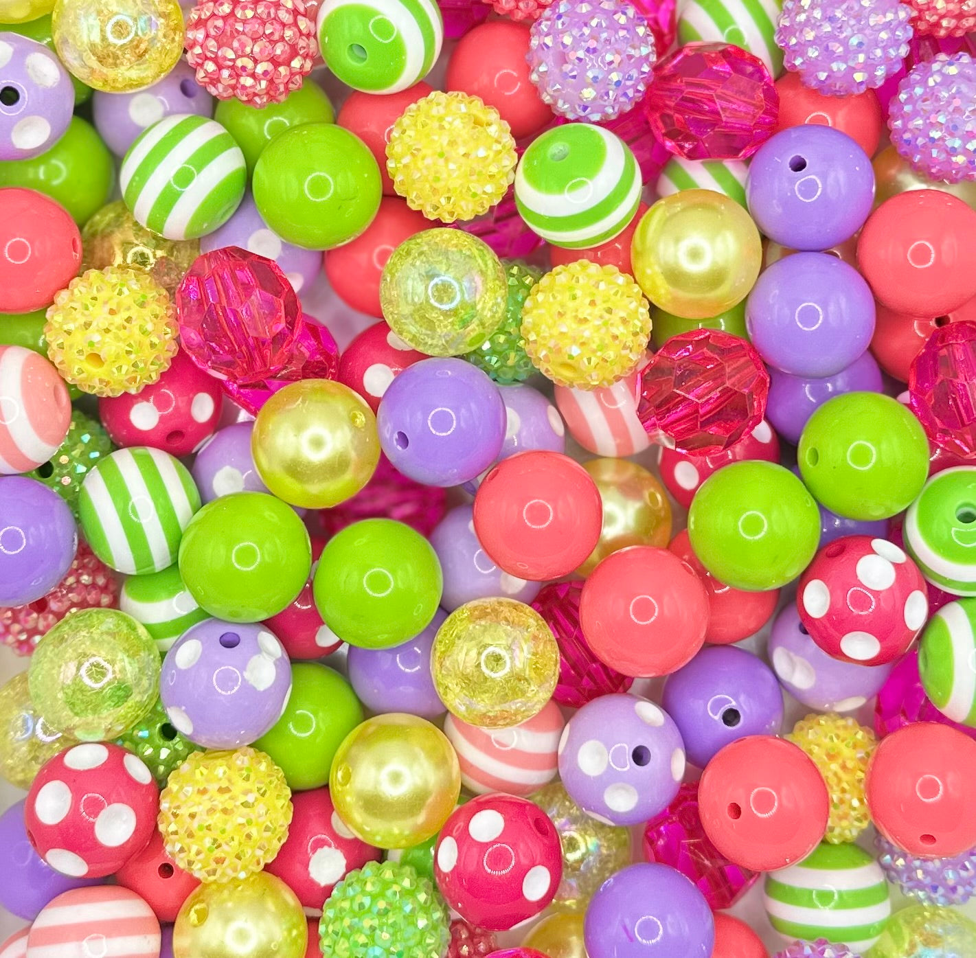 Neon Colors 20mm 10pcs Acrylic Bead Mix