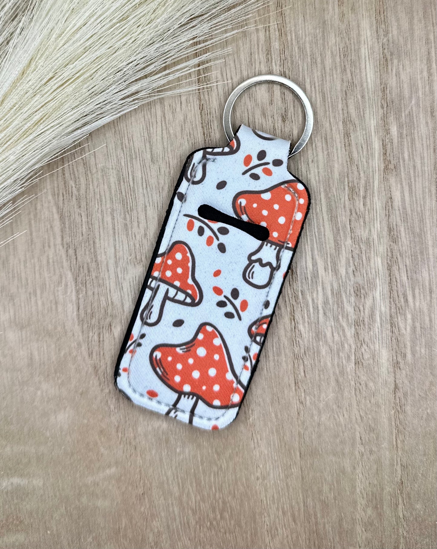 Mushroom Style Chapstick Holder Lip Balm Sleeve Neoprene