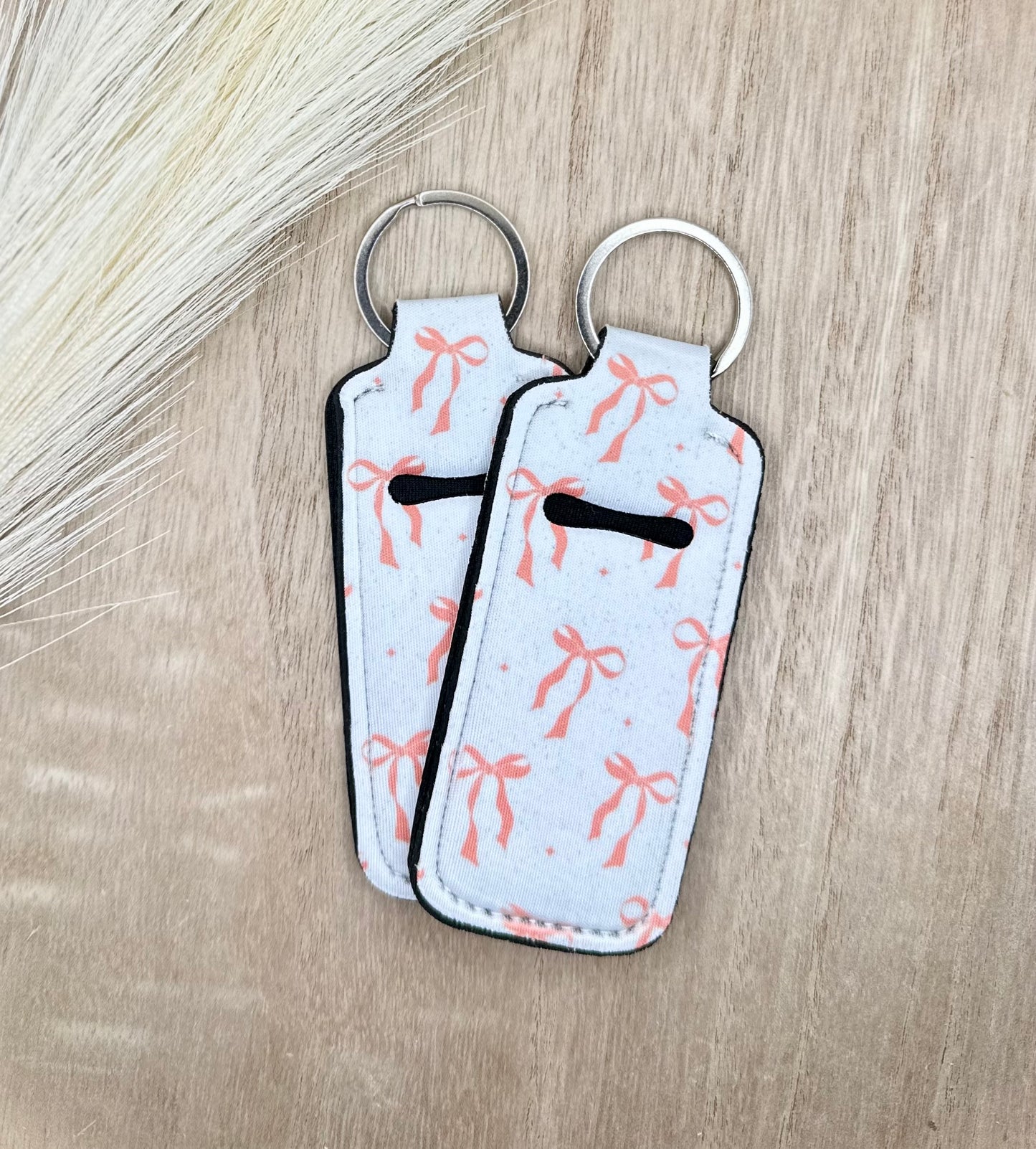 Bow Style Chapstick Holder Lip Balm Sleeve Neoprene