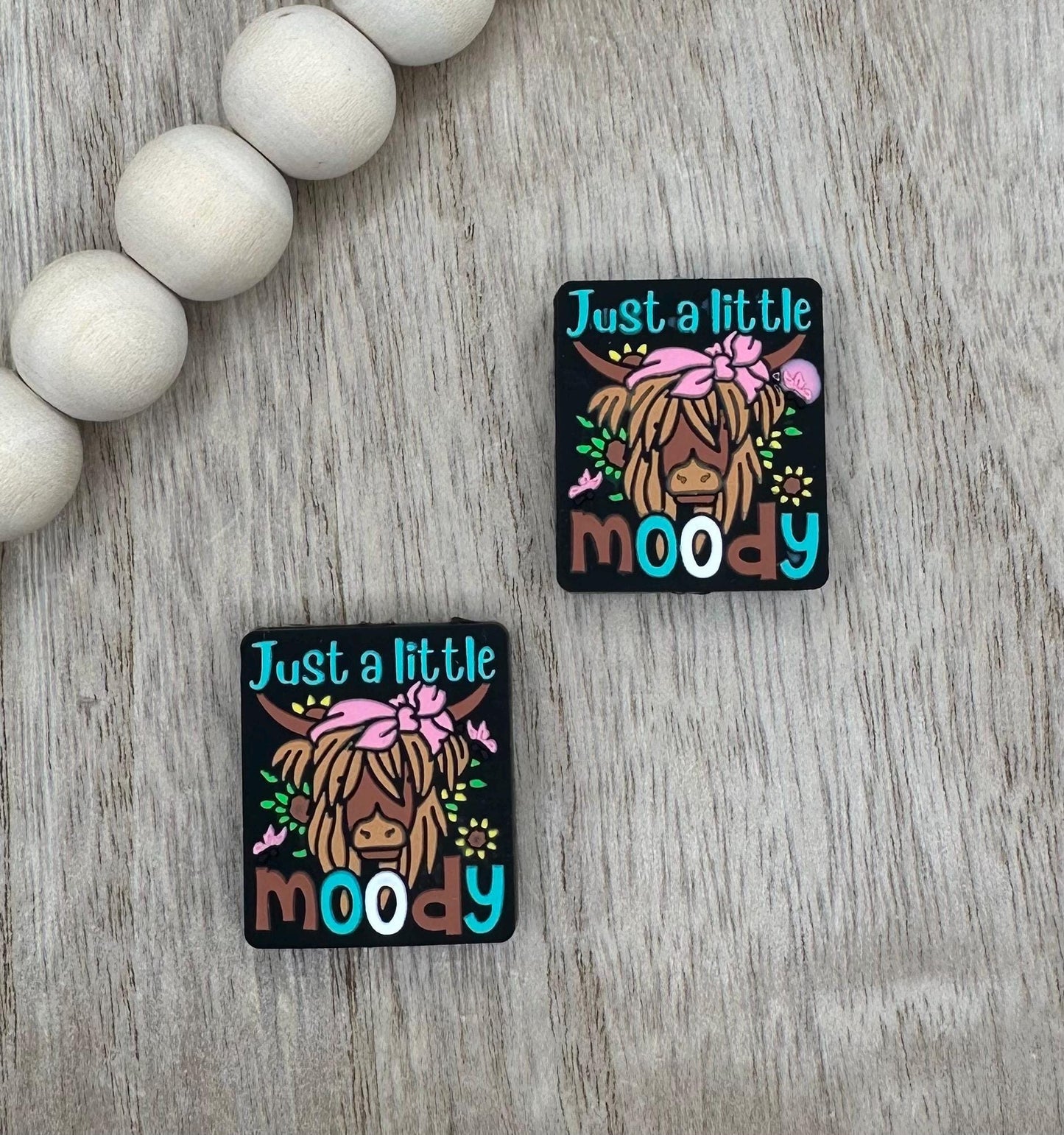 Just a Little Moody Cow Silicone Focal Beads