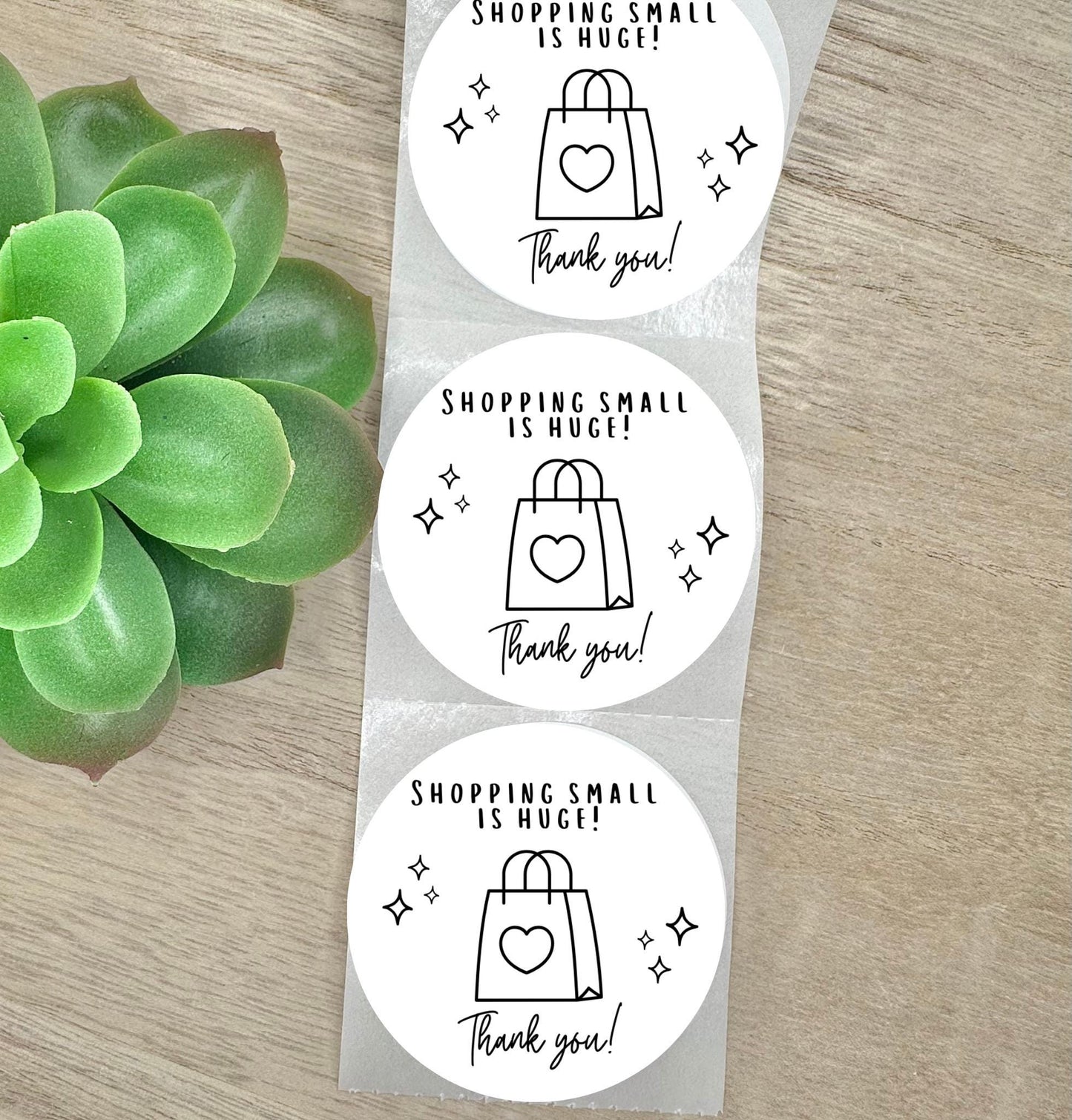 Shopping Small is Huge Stickers, 2 inch, Business Stickers, Custom Business Stickers, Stickers for Shipping, Packaging Stickers