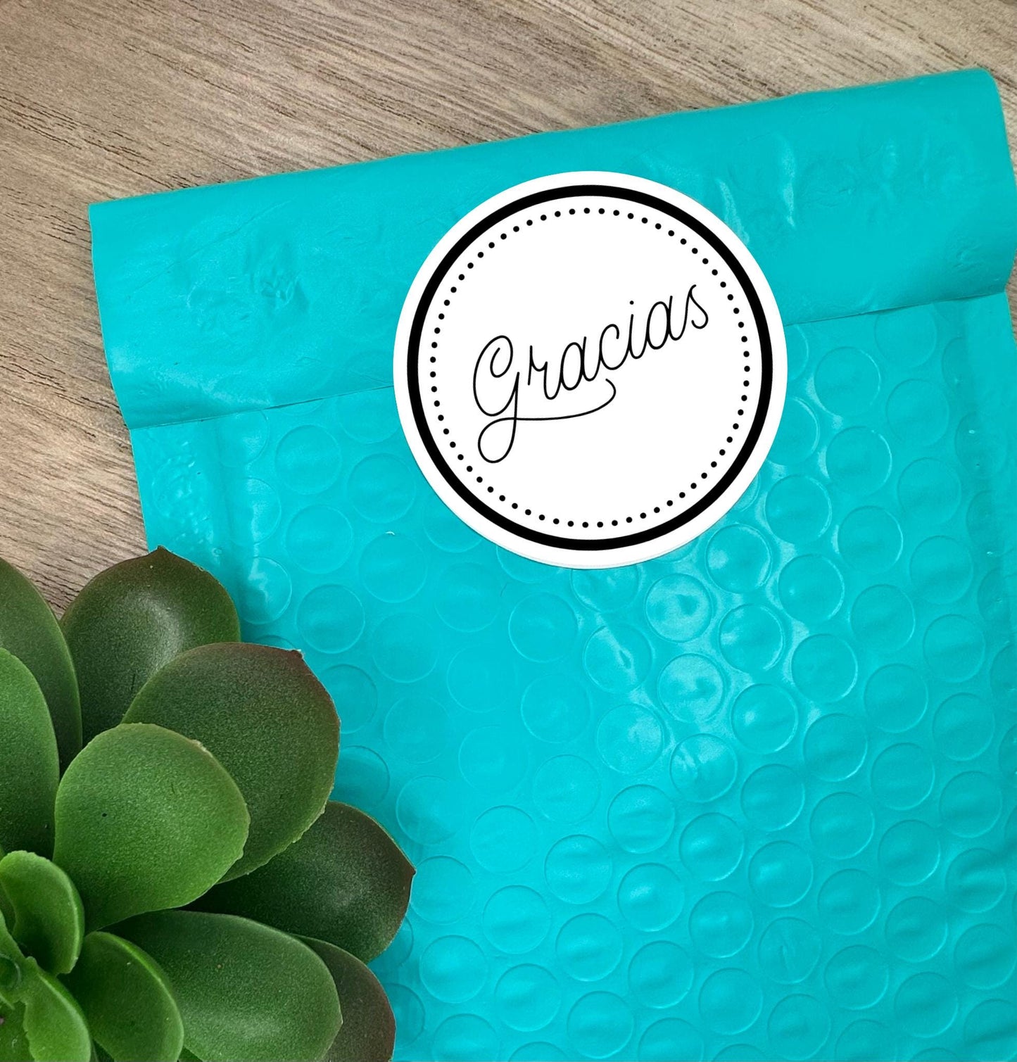 Gracias, Round 2in Business Packing Stickers