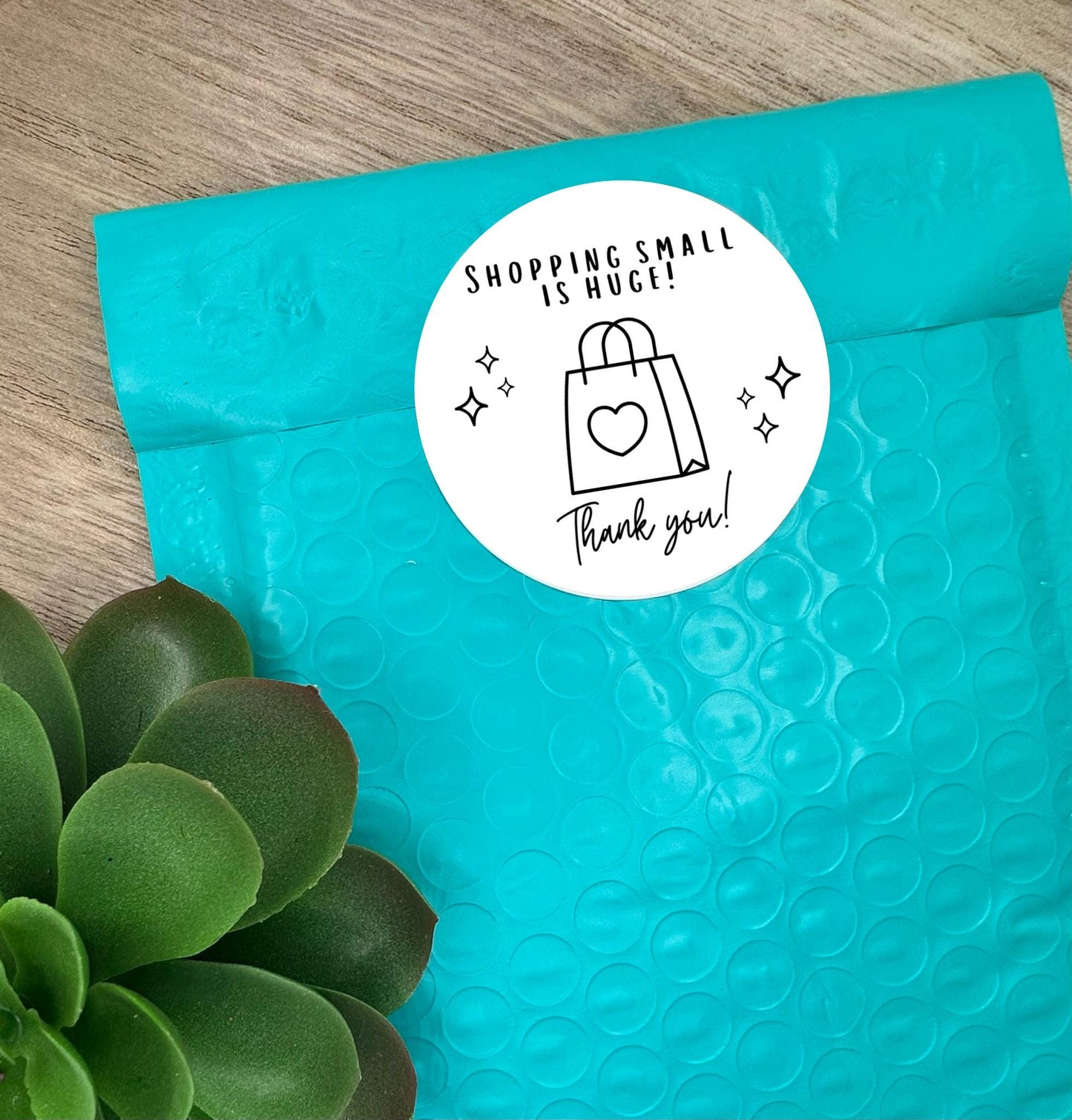 Shopping Small is Huge Stickers, 2 inch, Business Stickers, Custom Business Stickers, Stickers for Shipping, Packaging Stickers