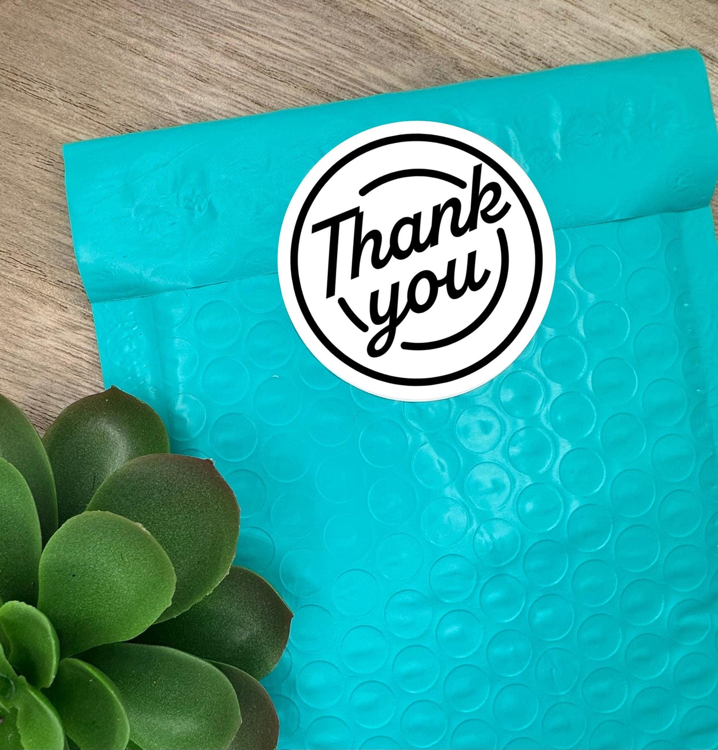 Thank You Retro, Round 2in Business Packing Stickers