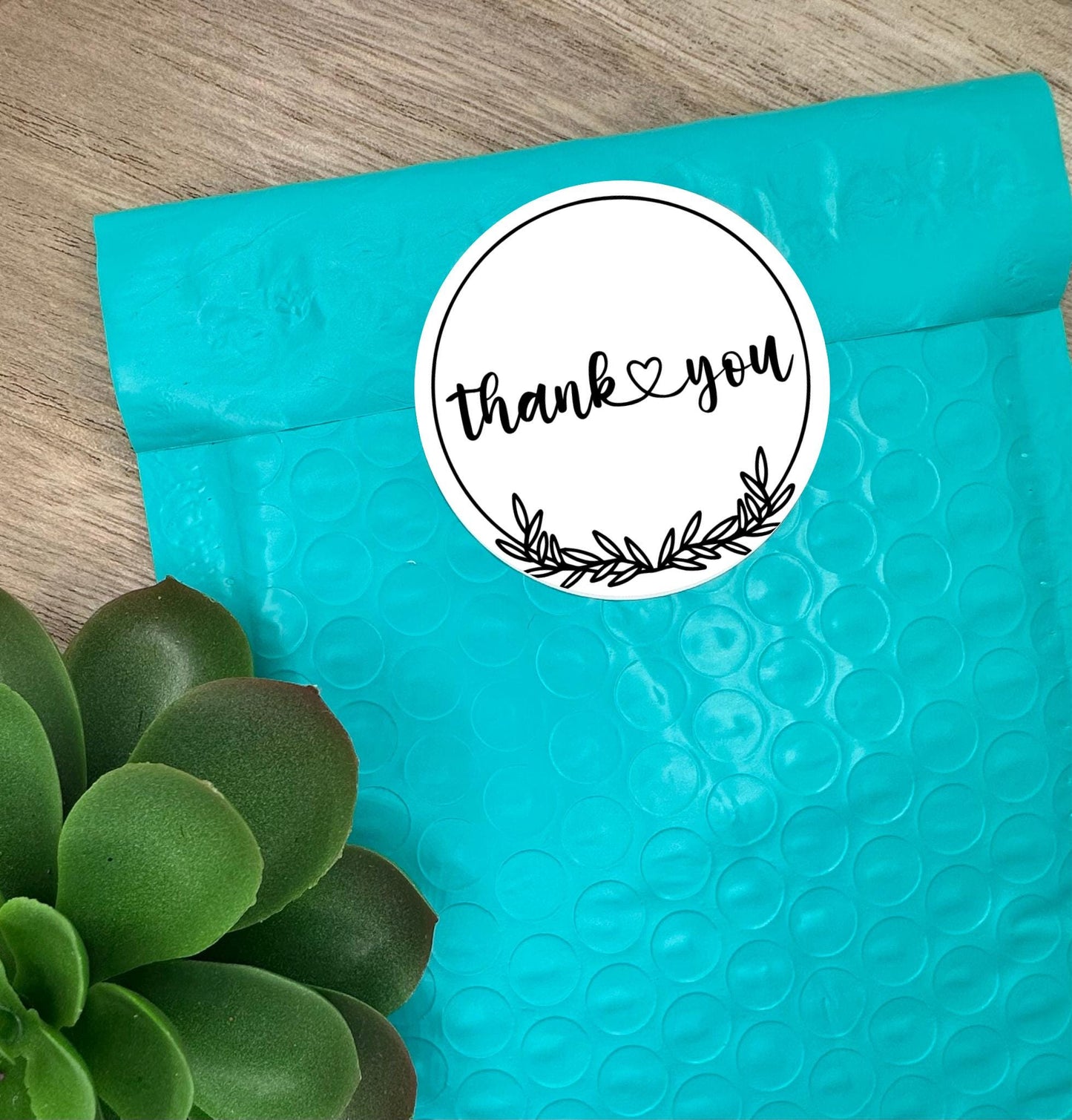 Thank You Heart, Round 2in Business Packing Stickers