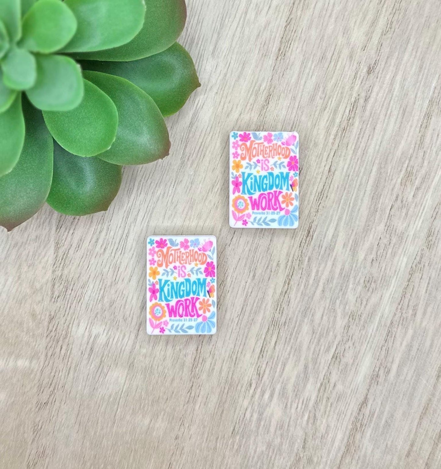 Motherhood is Kingdom Work - SVB creation - Soft PVC Focal Beads **discontinuing**