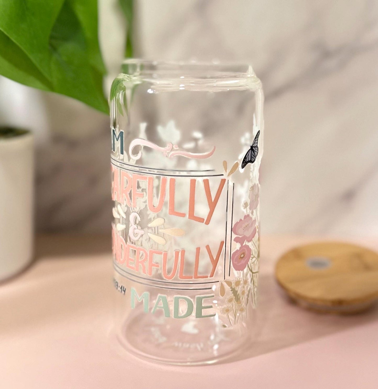 Fearfully and Wonderfully Made • Glass Can Cup 16oz