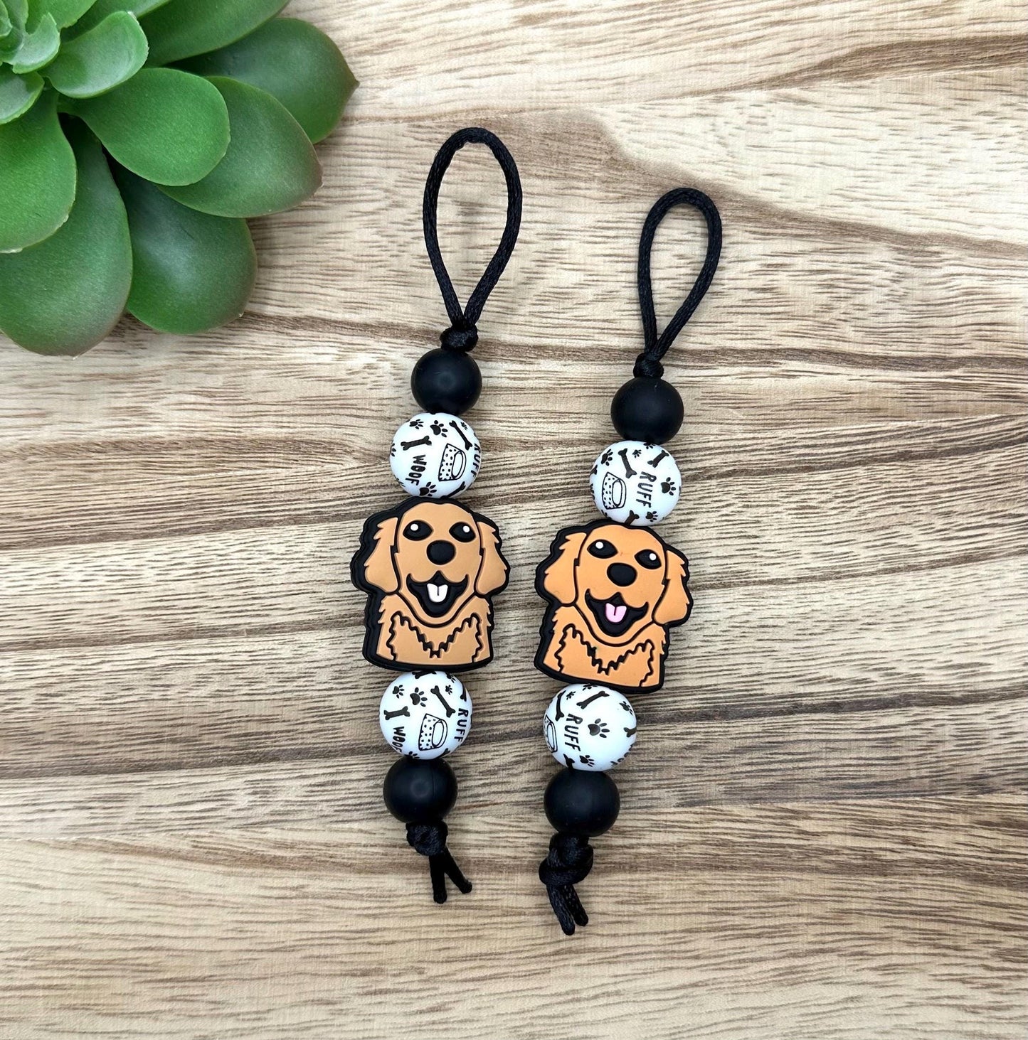 Golden Retreiver Dog Zipper Pull