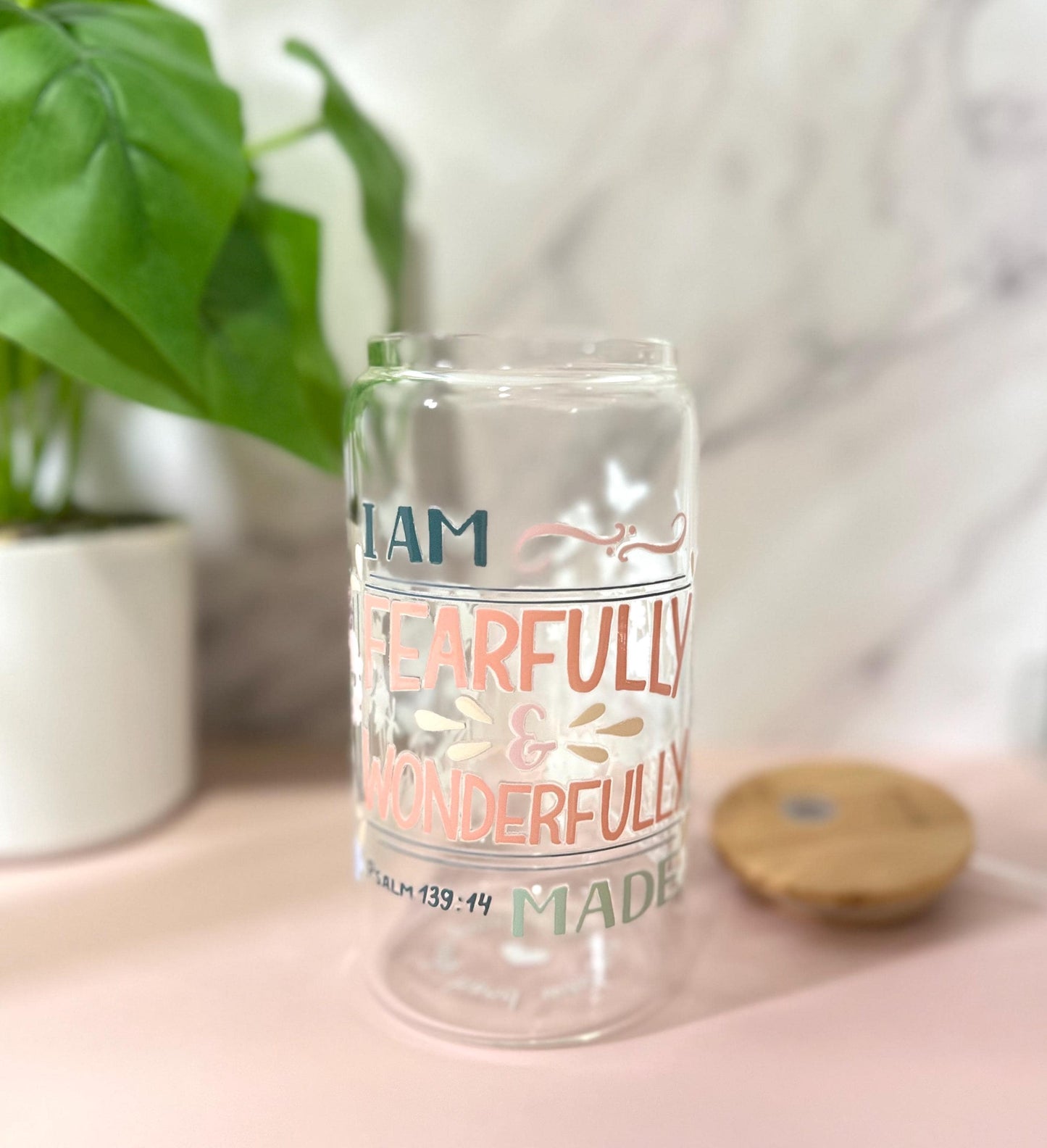 Fearfully and Wonderfully Made • Glass Can Cup 16oz