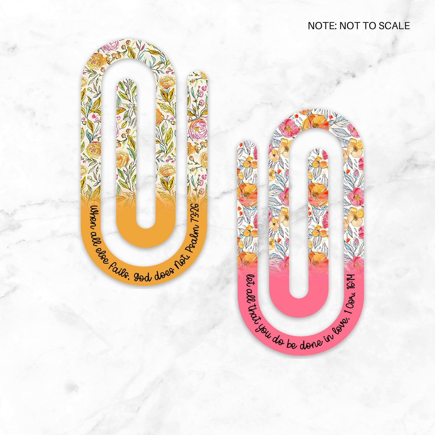 Bible Verses Extra Large Acrylic Paper Clip (3.94 x 1.97 in) | Jumbo Clear Bookmark | Cute Desk Accessory & Stationery Gift