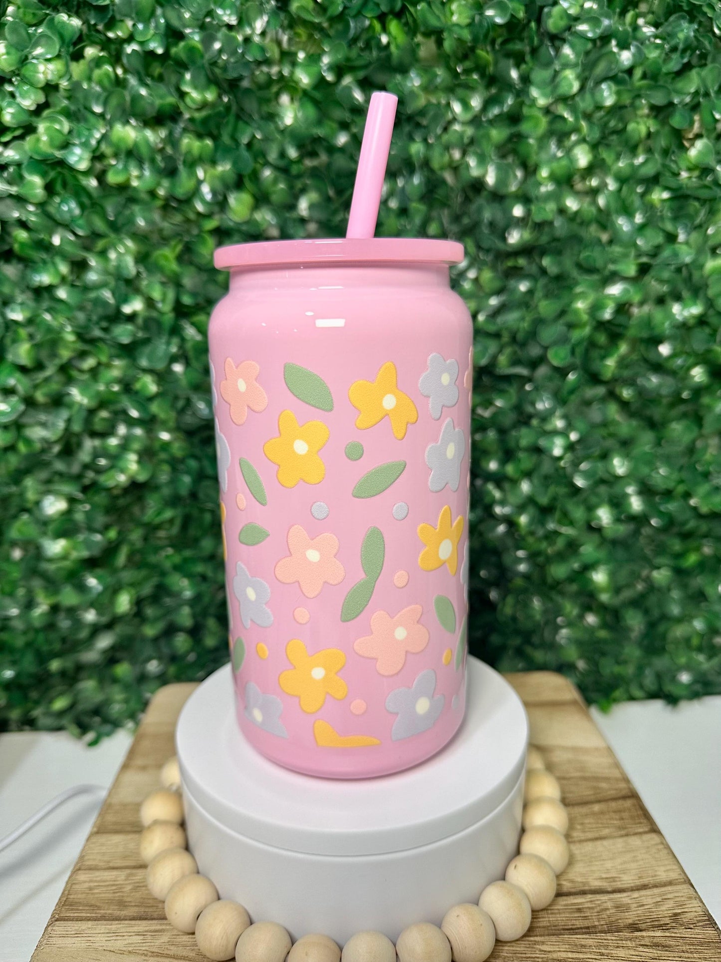 Pastel Flowers | Metal Insulated Can Cup 16oz