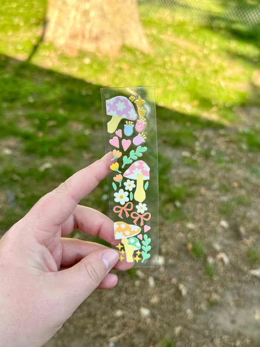 Mushrooms UV DTF Pen or Bookmark Wrap - Ready to Apply