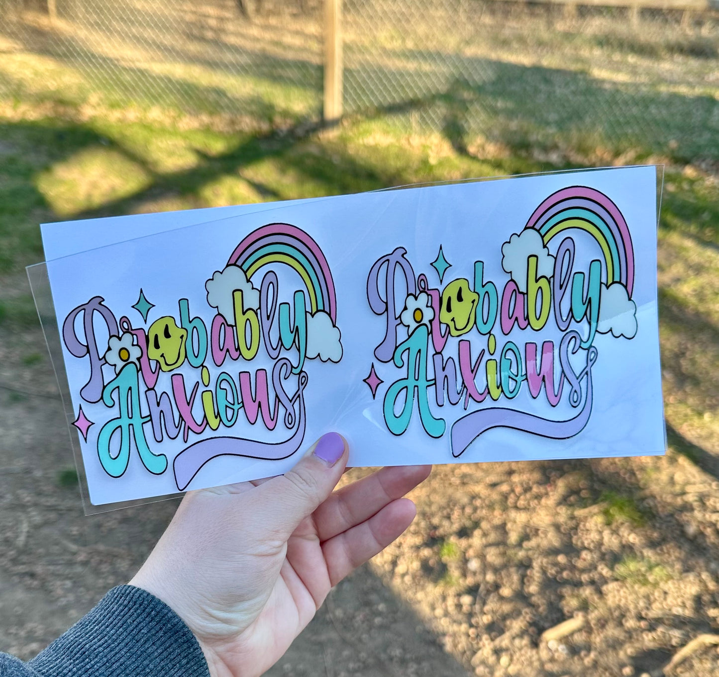 Probably Anxious | UV DTF Can Cup Wrap - Ready to Apply