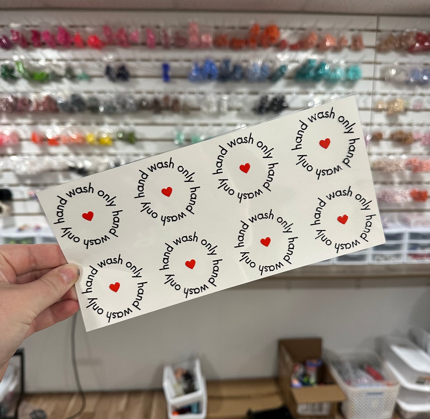 Handwash Only Stickers for Bottom of Cups | UV DTF Can Cup Wrap - Ready to Apply