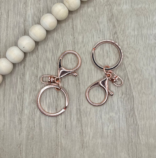Rose Gold Color Metal Key Chain Claw Clasp for Wristlet Making
