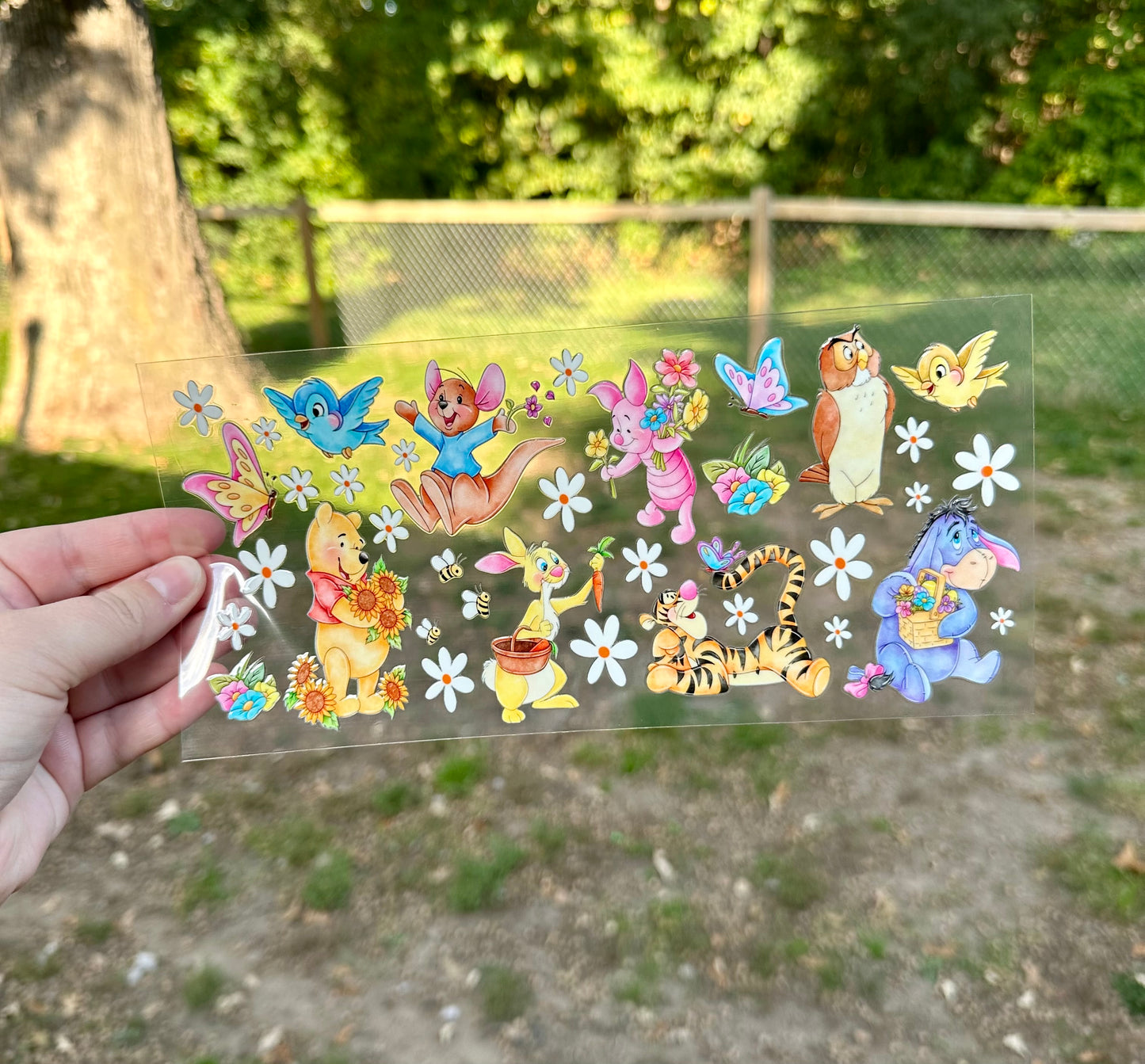 Winnie the Pooh Bear Cartoon UV DTF Can Cup Wrap - Ready to Apply