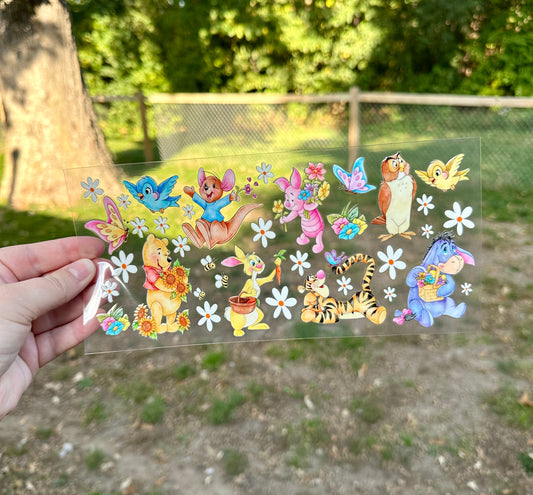 Winnie the Pooh Bear Cartoon UV DTF Can Cup Wrap - Ready to Apply
