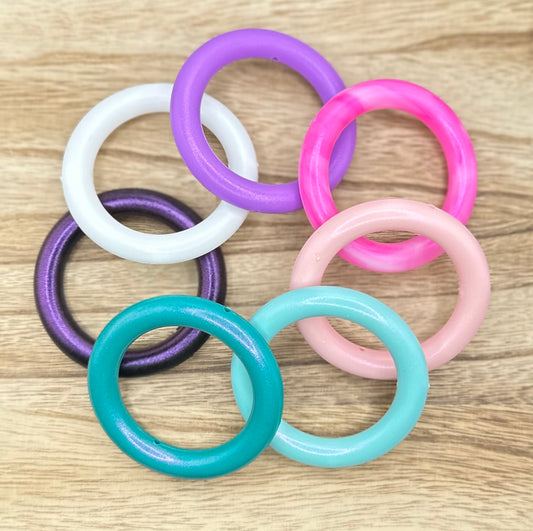 Various Color Opal Shine Silicone Ring Bead Car Charms