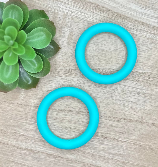 Aqua Turquoise Silicone Ring Bead Car Charms