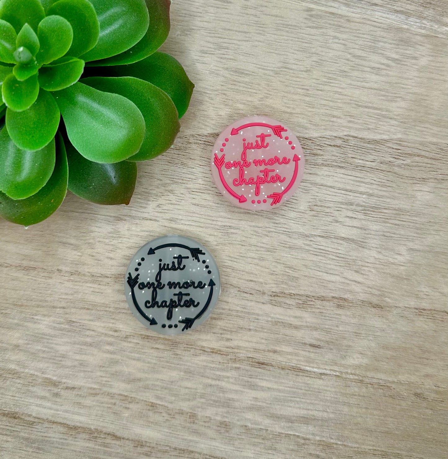 Just One More Chapter -Glow in the Dark- Soft PVC Focal Beads