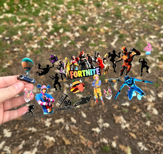 Fortnite Game | DISCONTINUING | UV DTF Can Cup Wrap - Ready to Apply