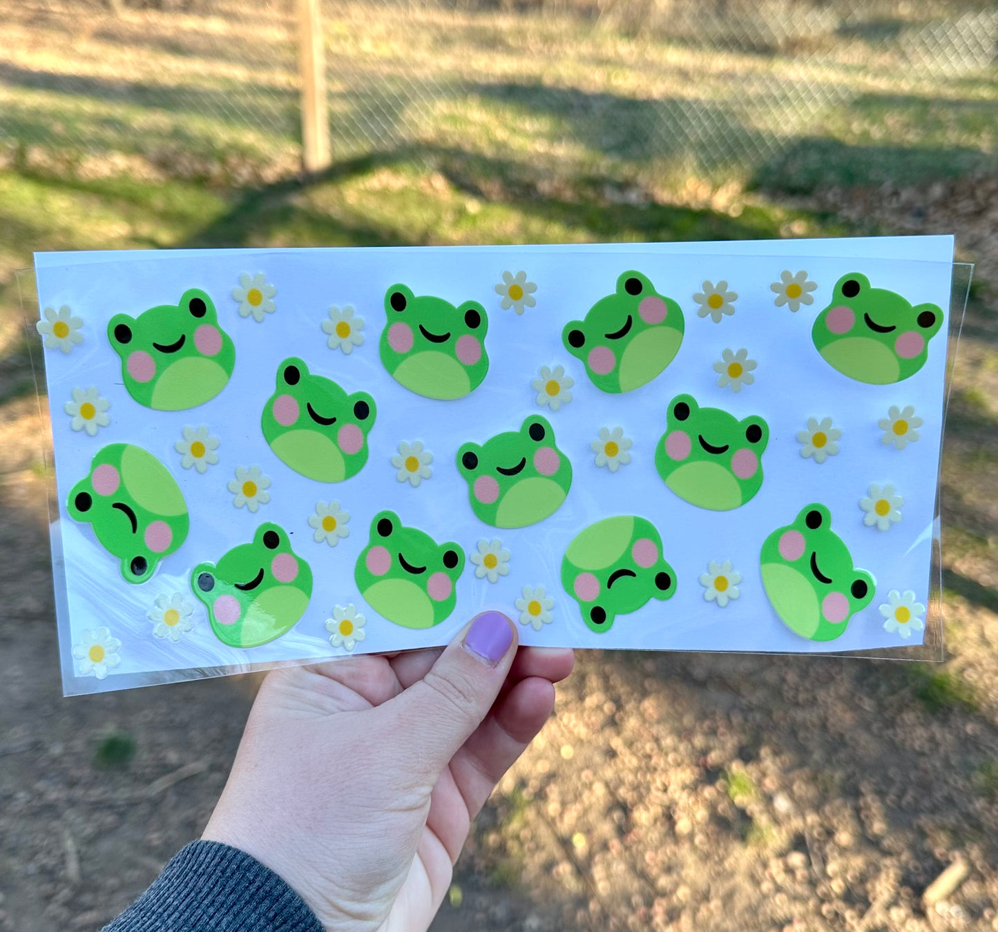 Frogs | UV DTF Can Cup Wrap | Ready to Apply