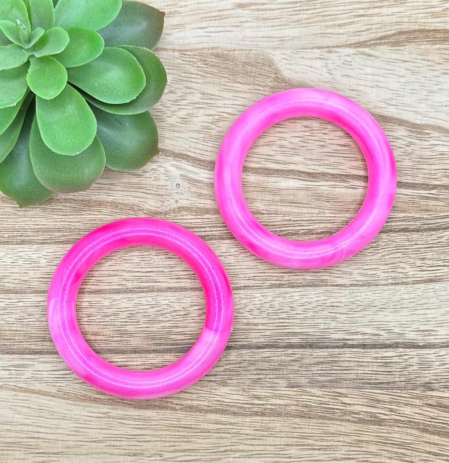 Various Color Opal Shine Silicone Ring Bead Car Charms