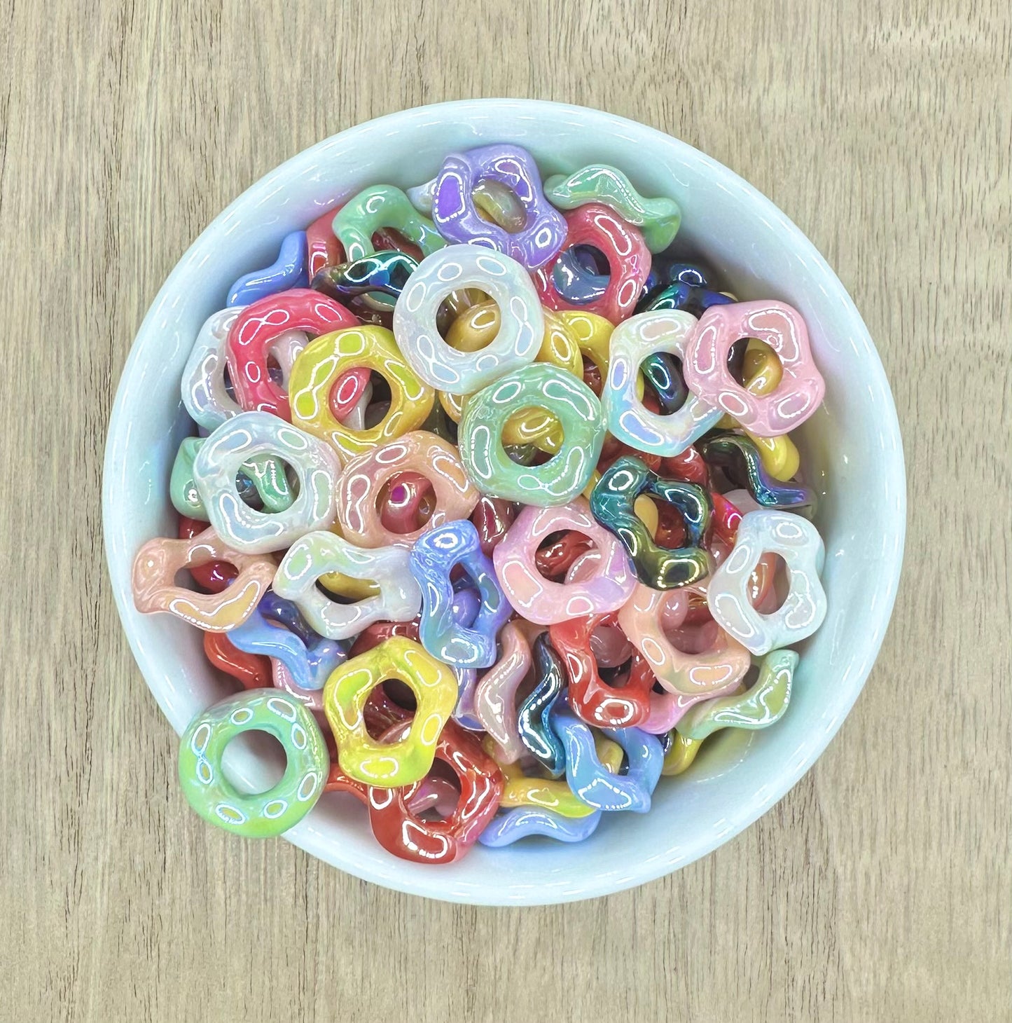 UV Coated Color Mix Wavy 15mm Spacers