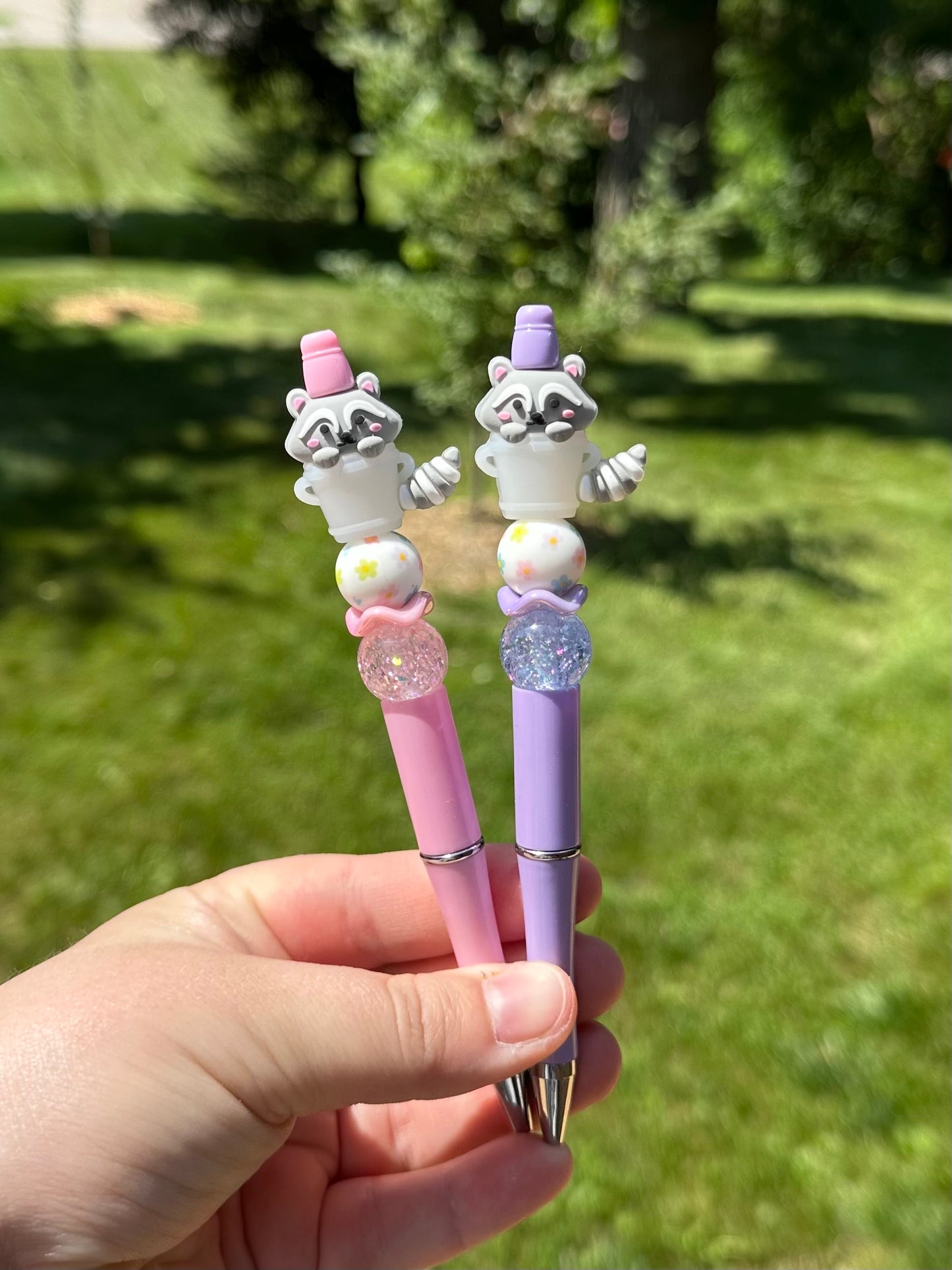 Raccoon Trash Panda Beaded Pen