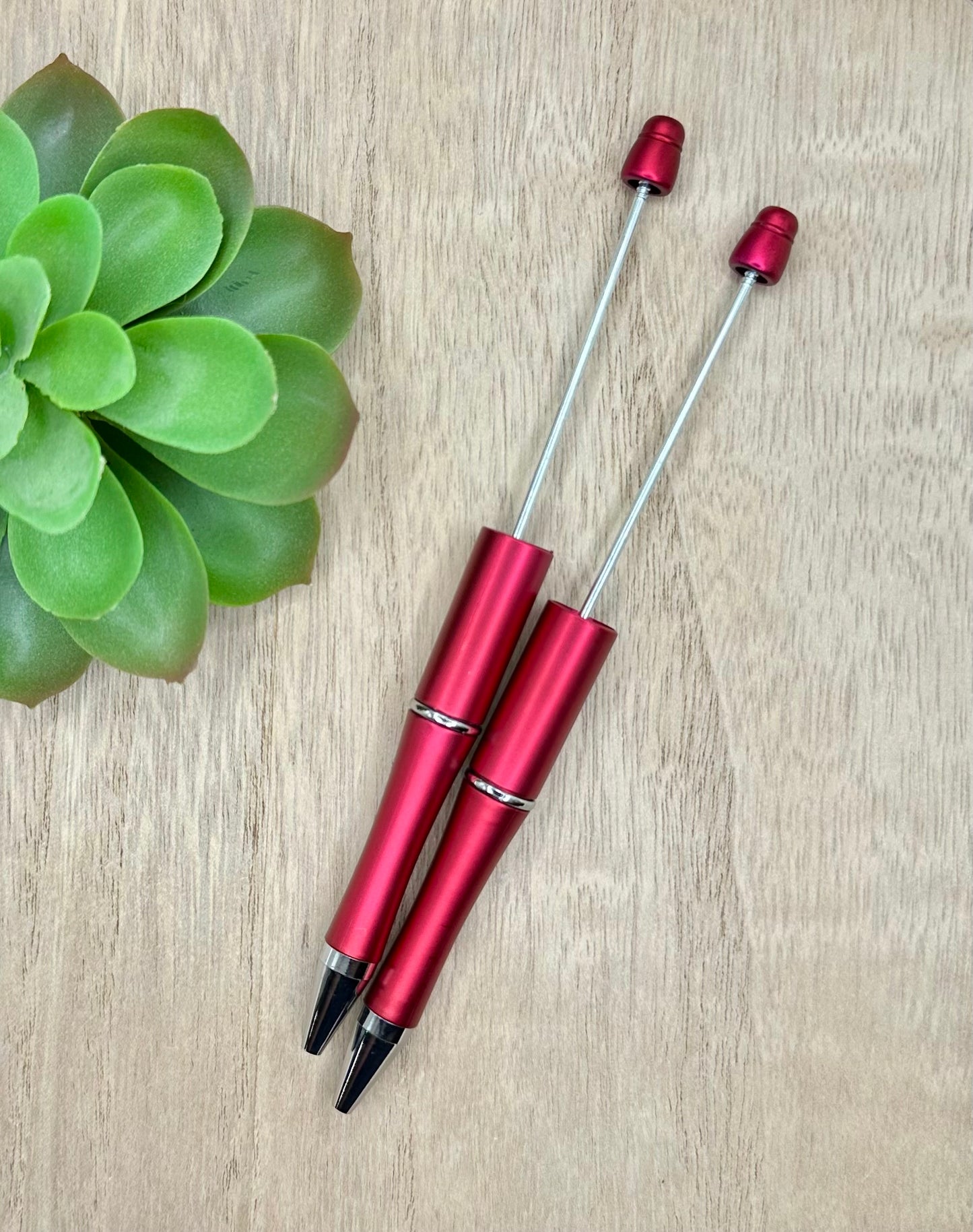 Matte Red Beadable Pen Blank