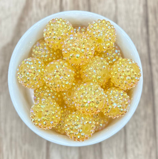 Sunshine 20mm Rhinestone Acrylic Beads