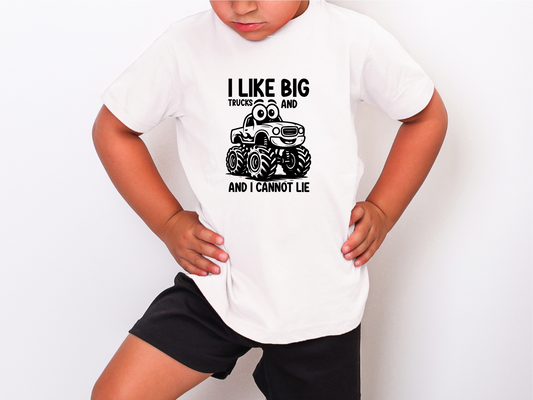 I Like Big Trucks and I Cannot Lie - Funny Monster Truck Kids T Shirt