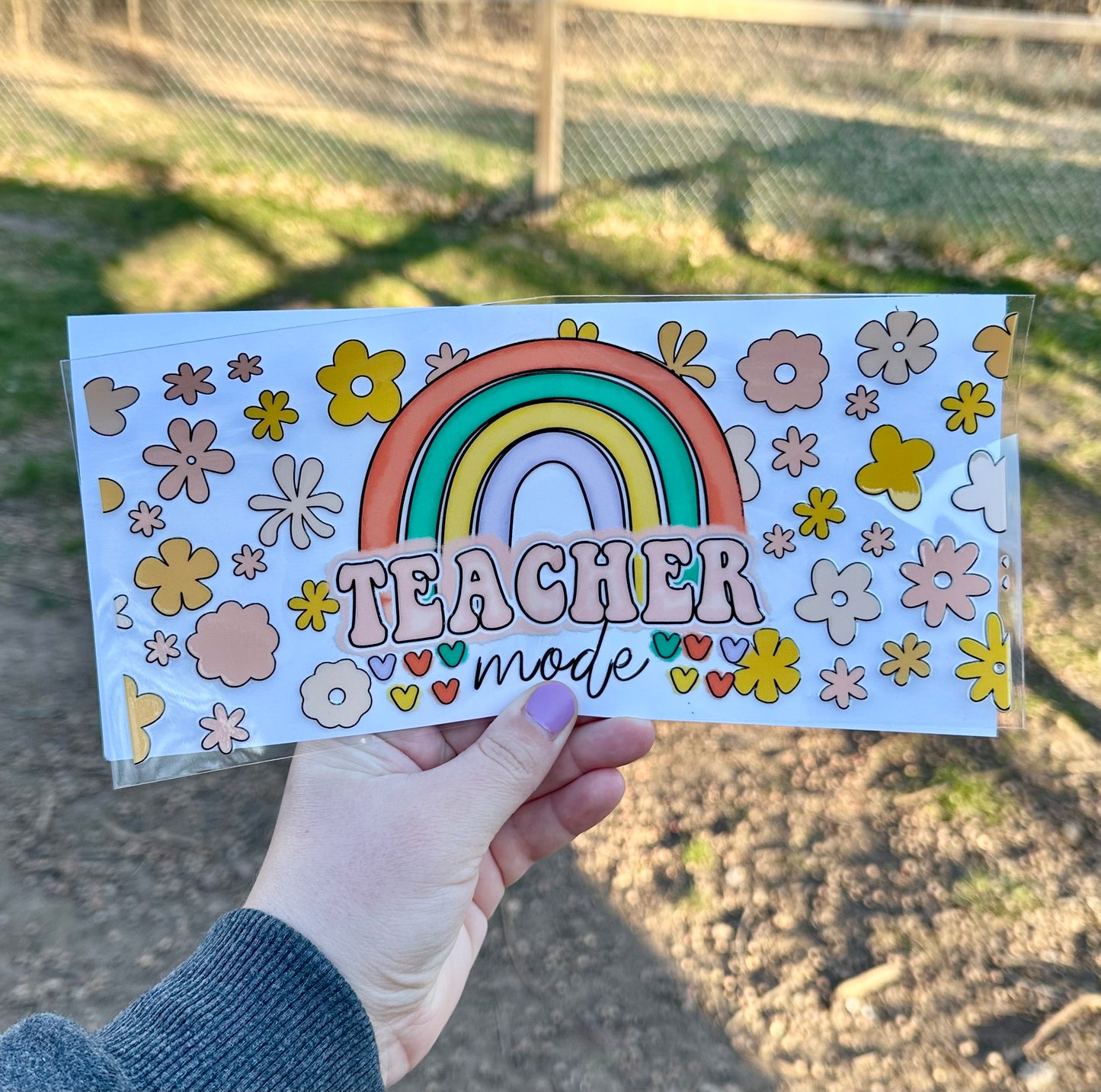 Teacher Mode | UV DTF Can Cup Wrap - Ready to Apply