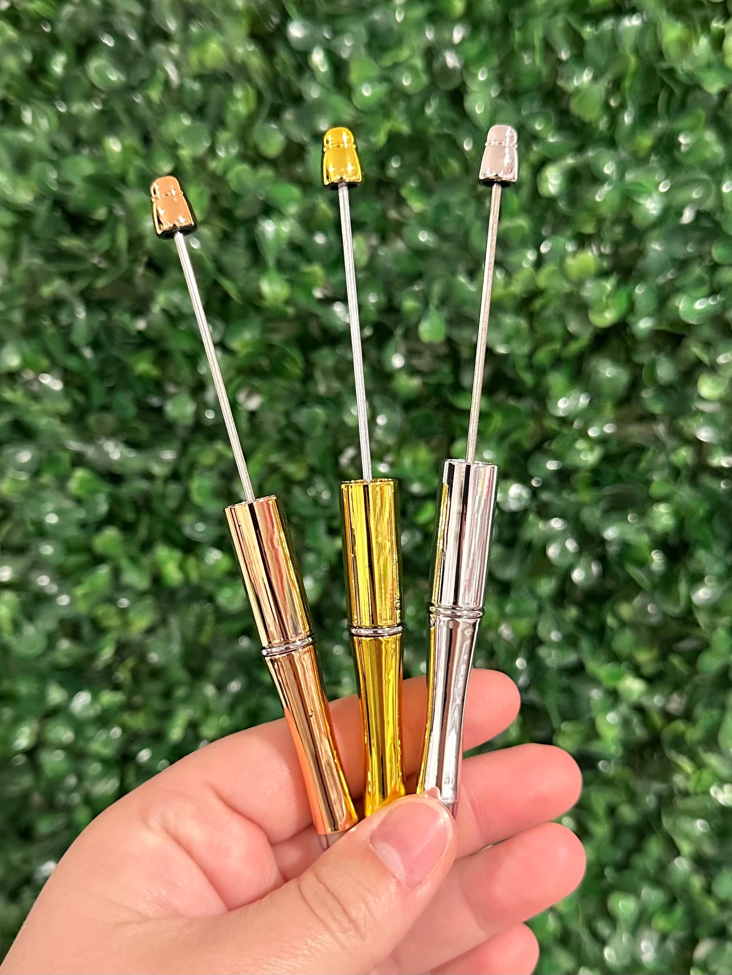 Metallic Silver • Yellow Gold • Rose Gold Beadable Pen Blank