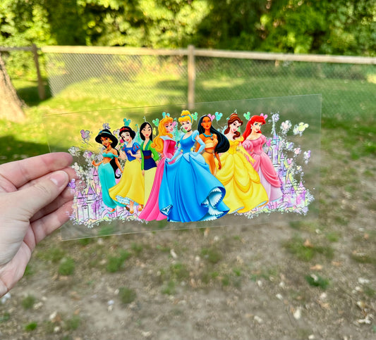 Disney Princesses Cartoon UV DTF Can Cup Wrap - Ready to Apply