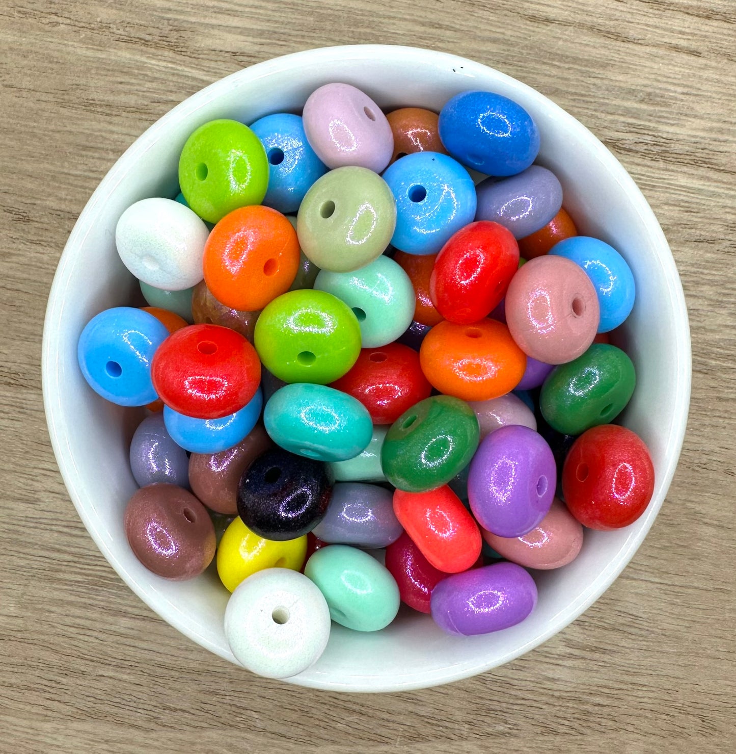 Opal 14mm Silicone Abacus Spacer Mix