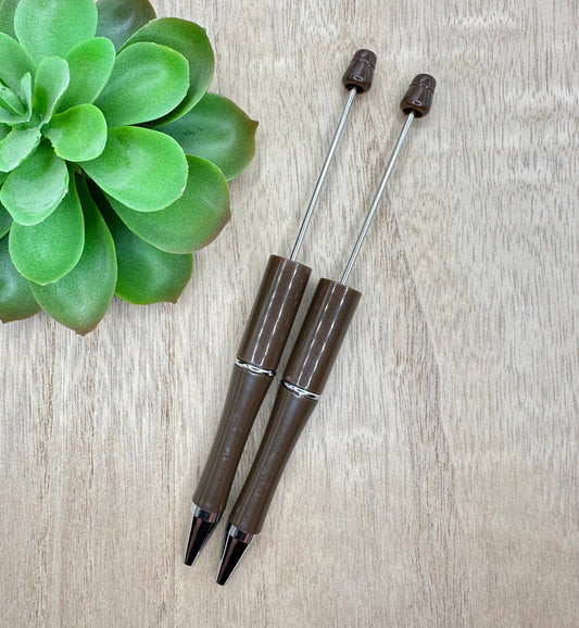 Chocolate Brown Beadable Pen Blank
