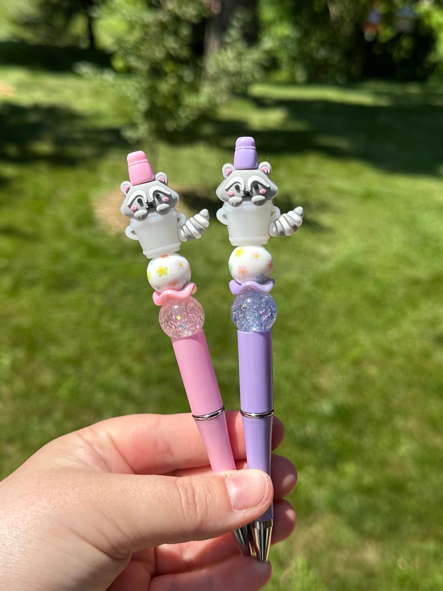 Raccoon Trash Panda Beaded Pen