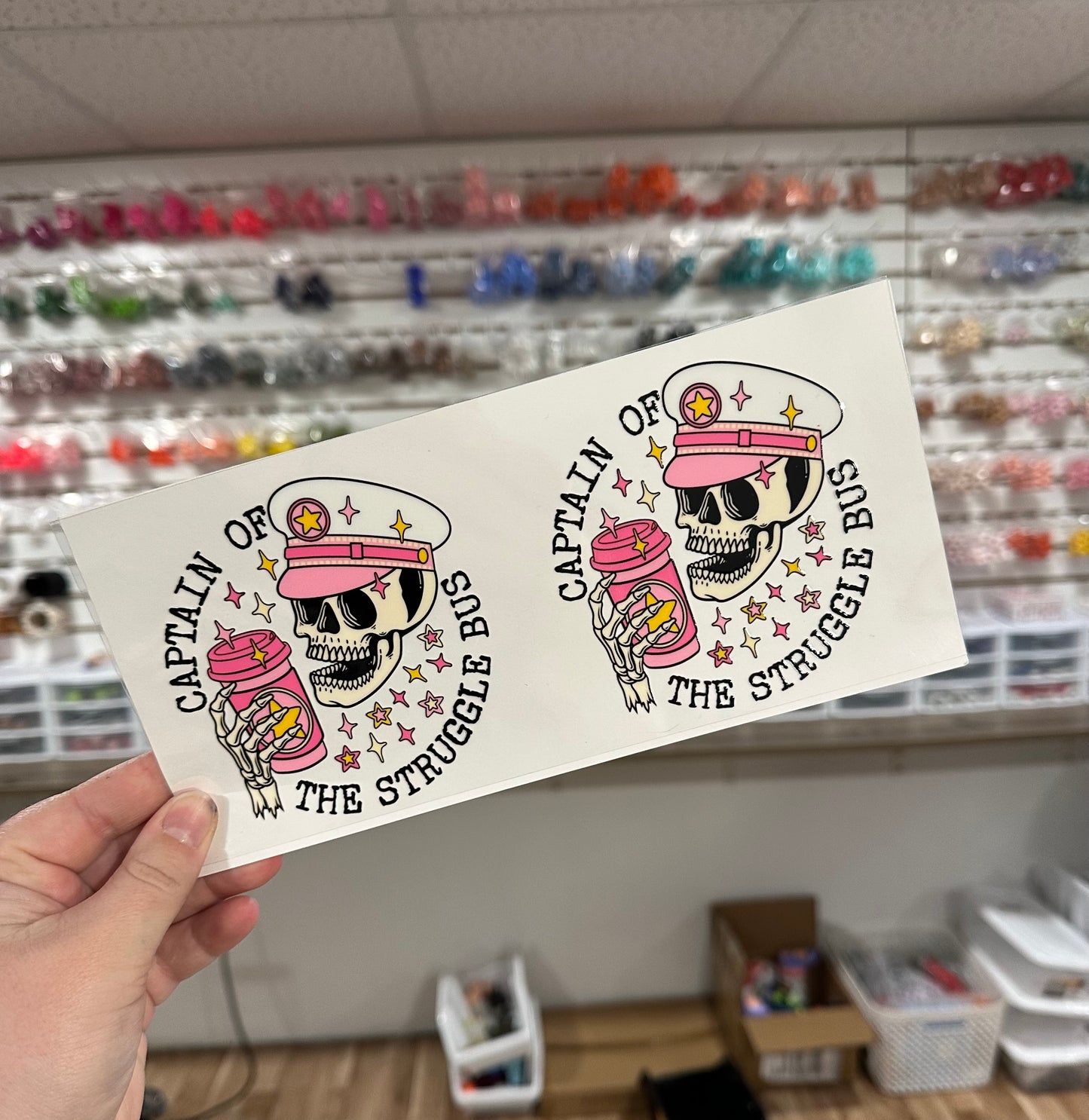 Captain of the Struggle Bus | UV DTF Can Cup Wrap - Ready to Apply