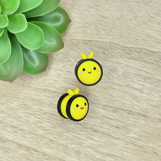 Bumble Bee 3D Silicone Focal Beads
