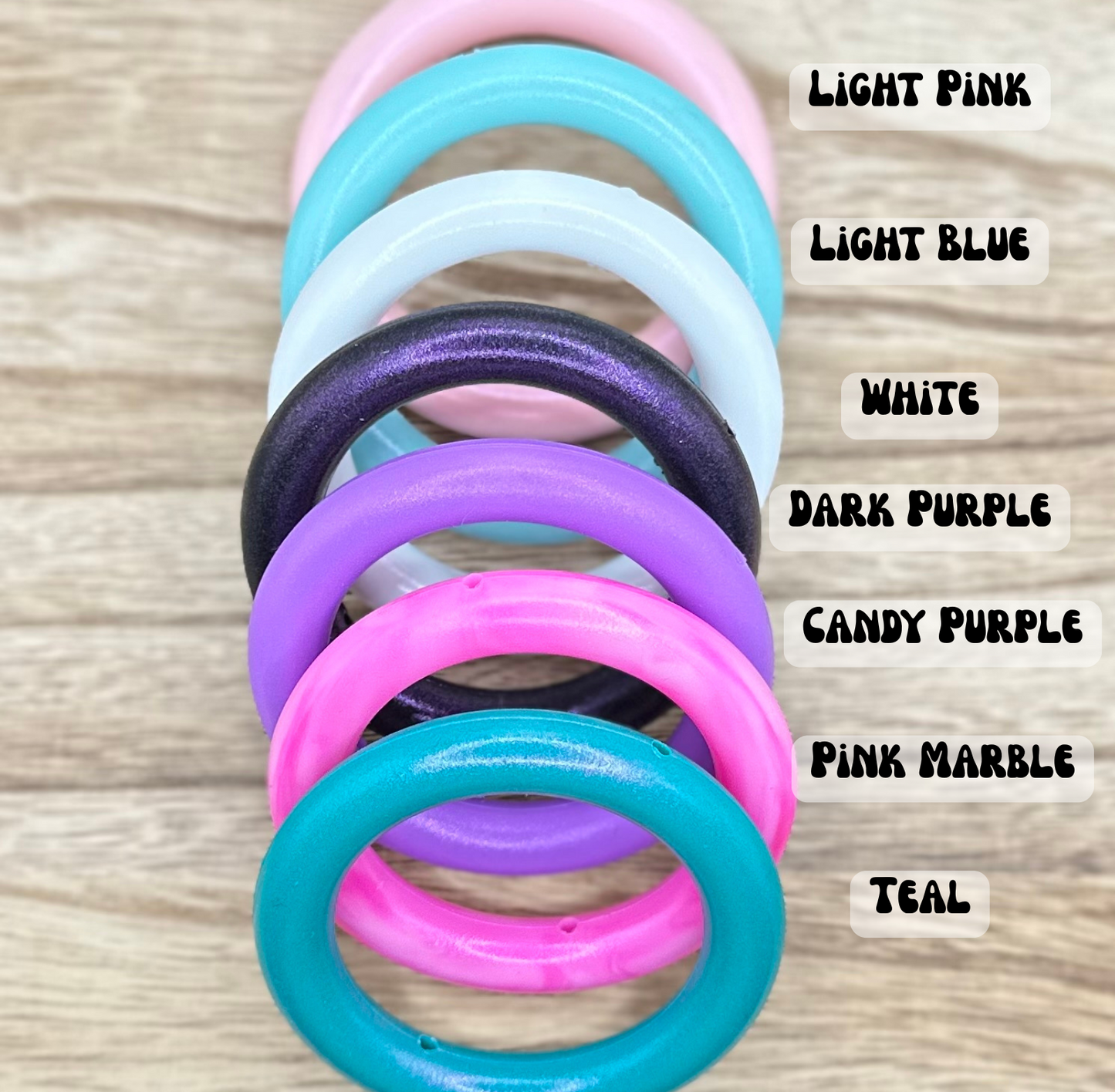 Various Color Opal Shine Silicone Ring Bead Car Charms