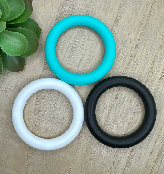 Choose Your Color | Teal | White | Black | Silicone Ring Bead Car Charms
