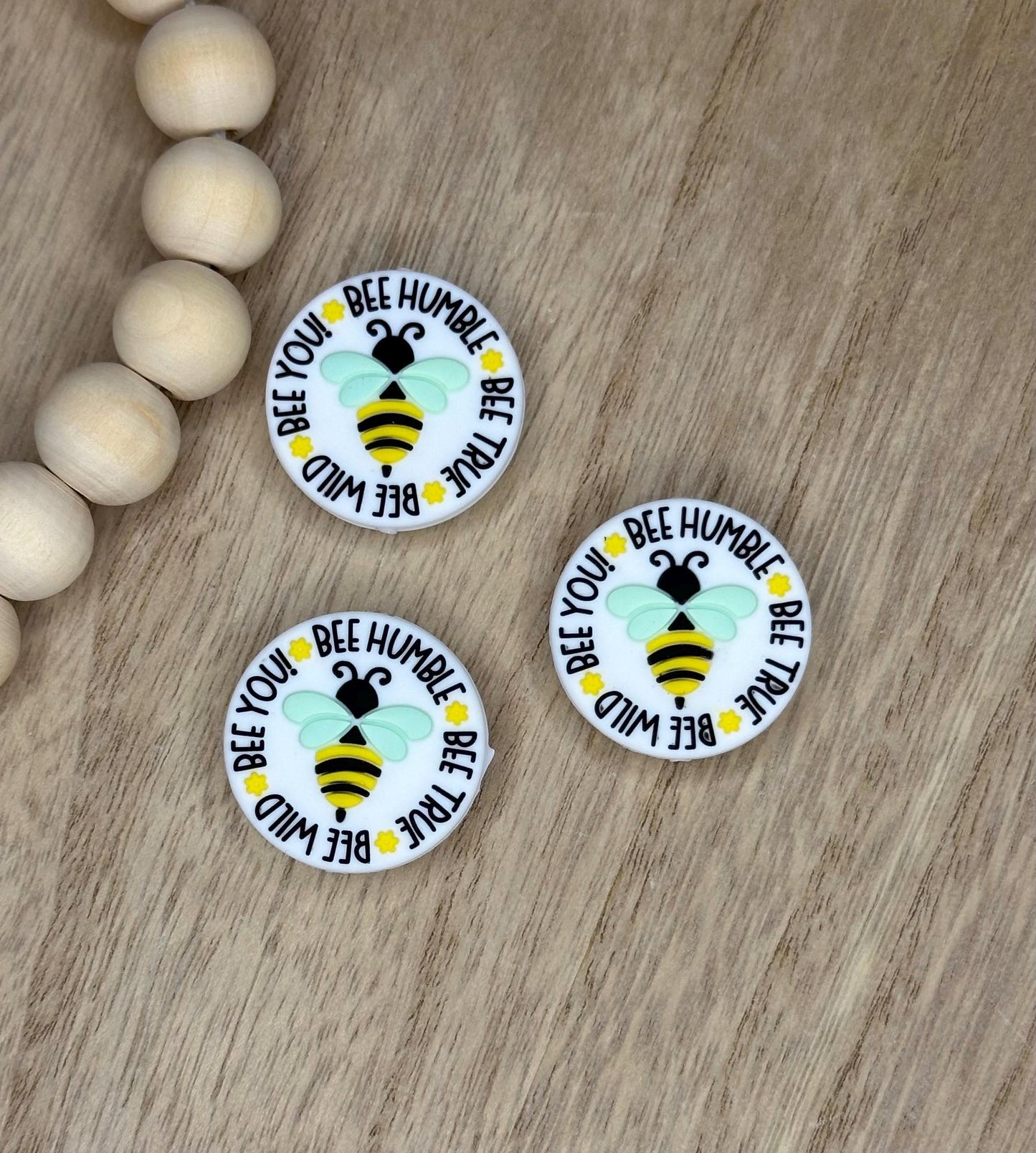 Bee Kind Bee Humble Bee You Bee True Silicone Focal Beads