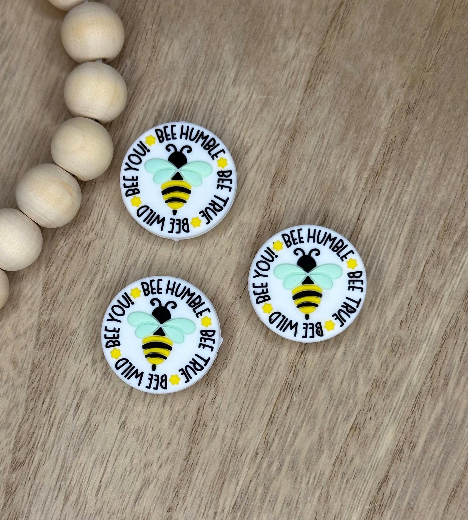 Bee Kind Bee Humble Bee You Bee True Silicone Focal Beads