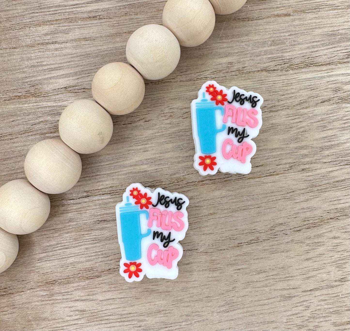 Jesus Fills My Cup Silicone Focal Beads