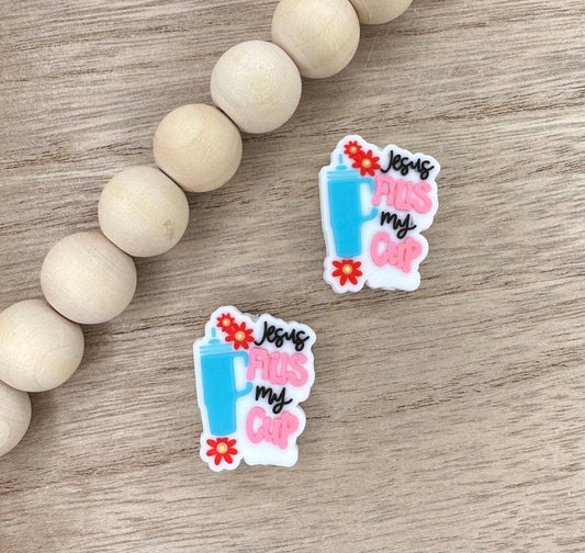 Jesus Fills My Cup Silicone Focal Beads