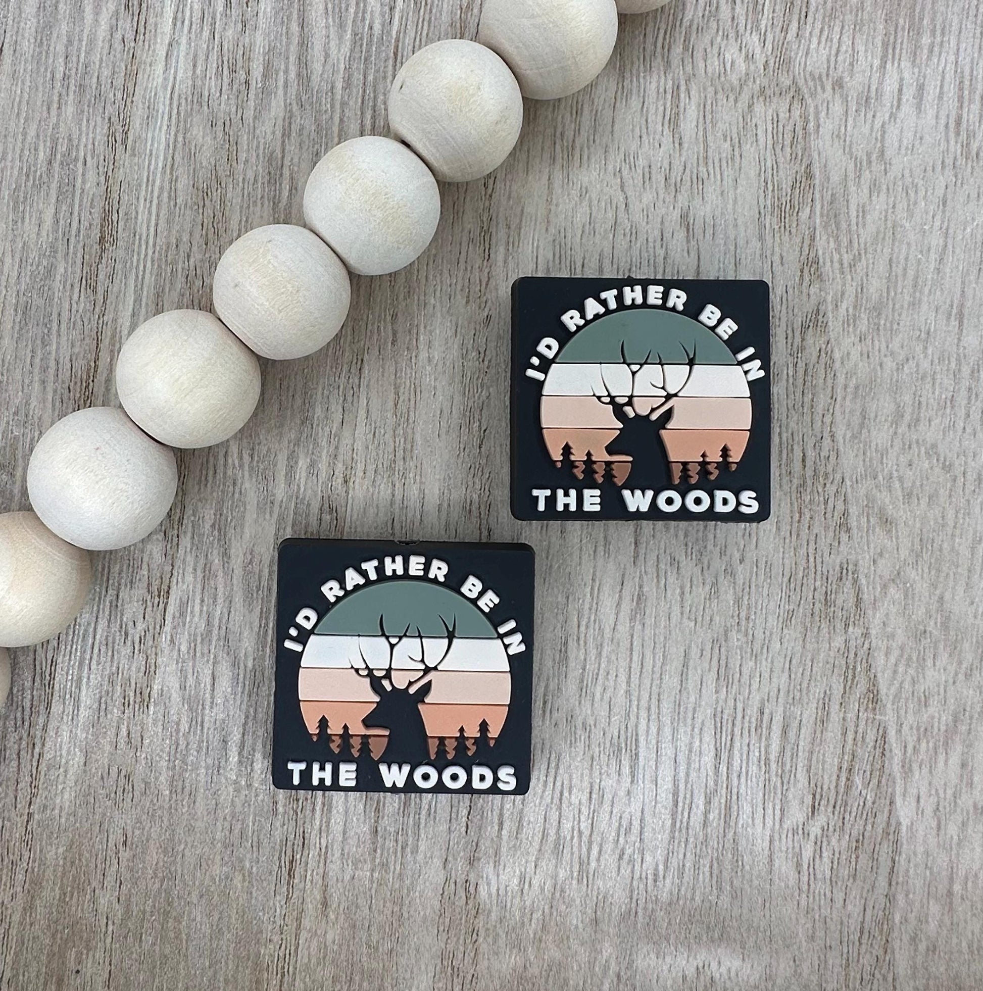 I’d Rather Be in the Woods Deer Soft PVC Focal Beads